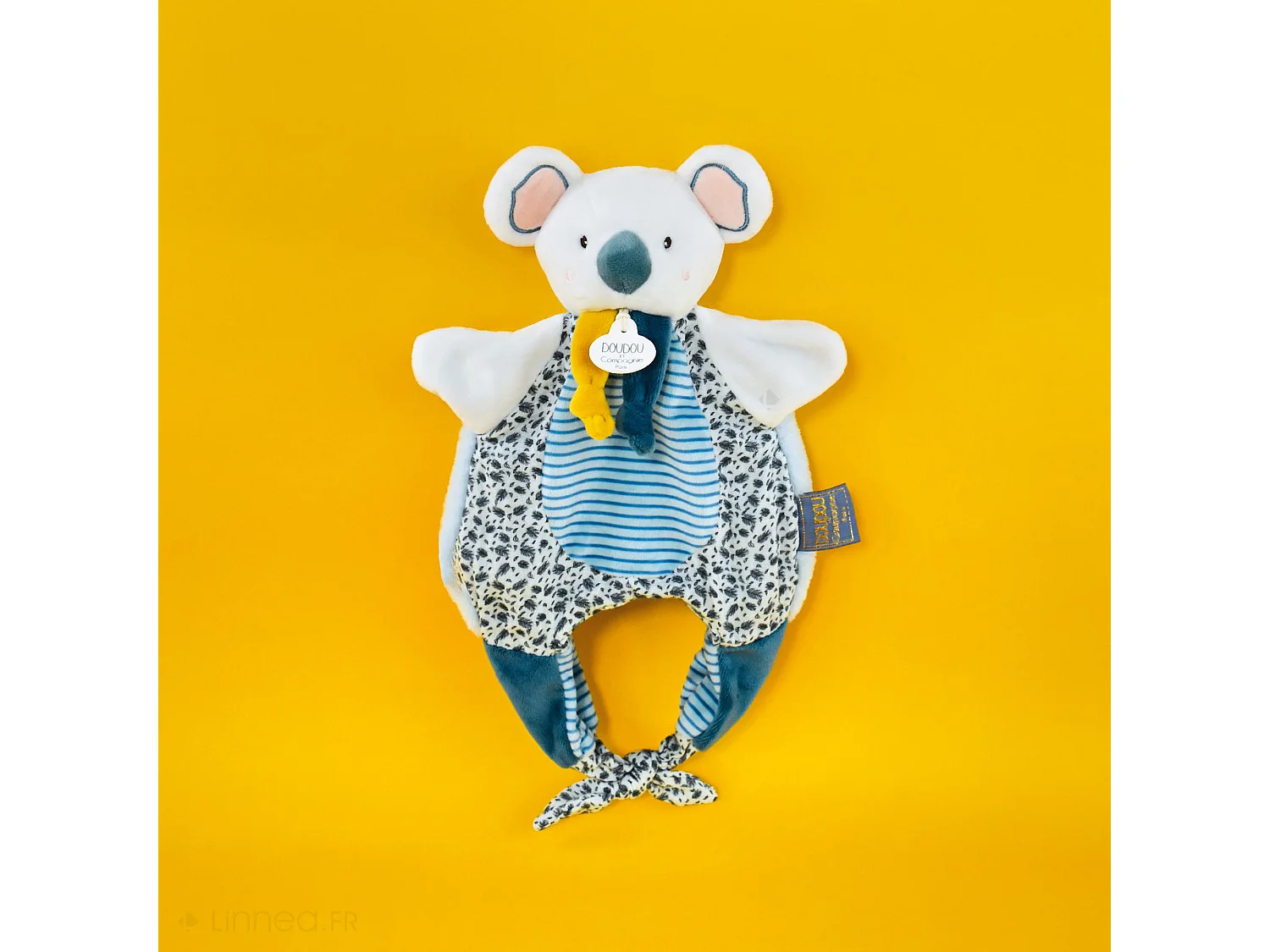 Doudou amusette 30 cm polyester collection LES PETITS FUTÉS koala bleu