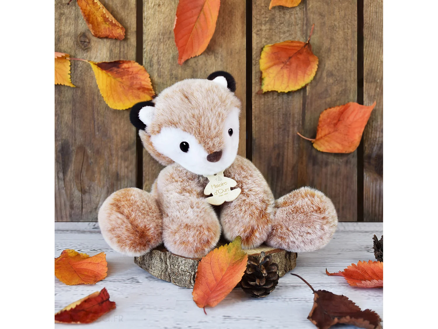 Peluche 25 cm polyester collection SWEETY MOUSSE renard marron