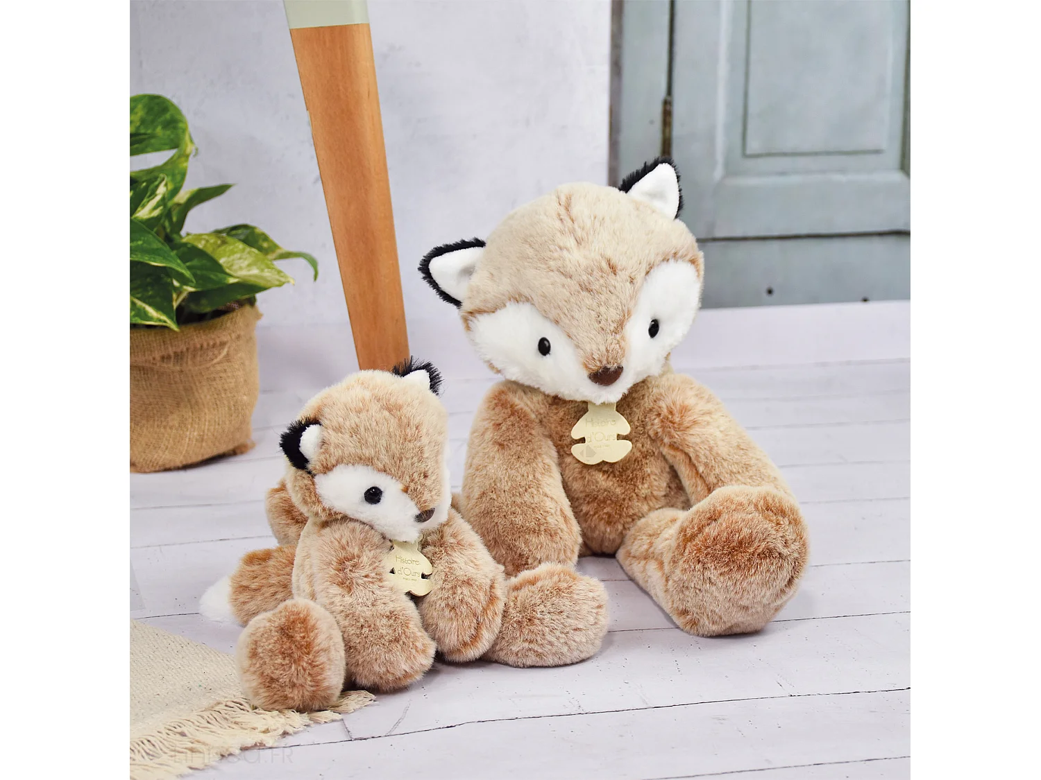 Peluche 25 cm polyester collection SWEETY MOUSSE renard marron