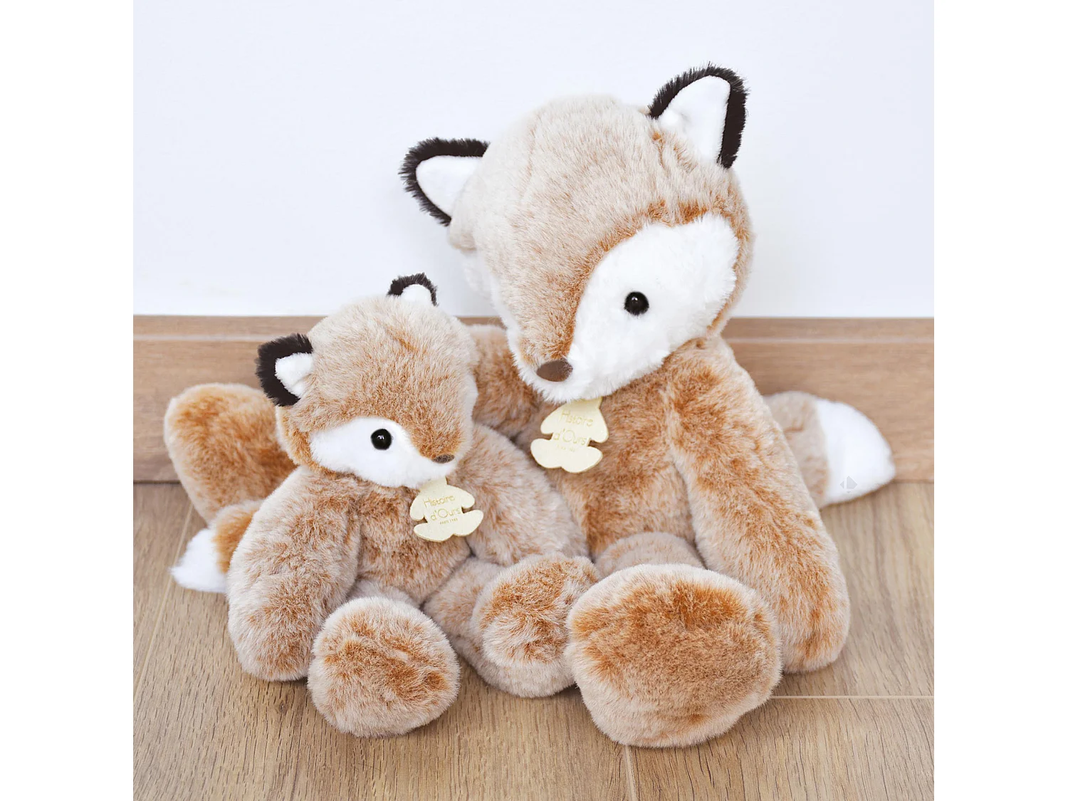 Peluche 25 cm polyester collection SWEETY MOUSSE renard marron