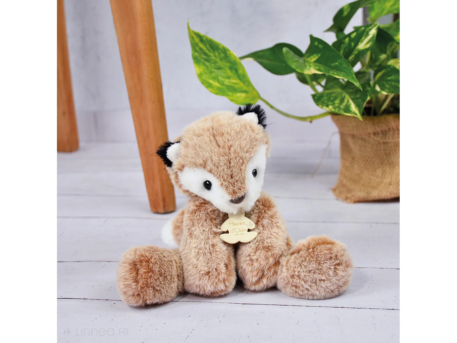 Peluche 25 cm polyester collection SWEETY MOUSSE renard marron