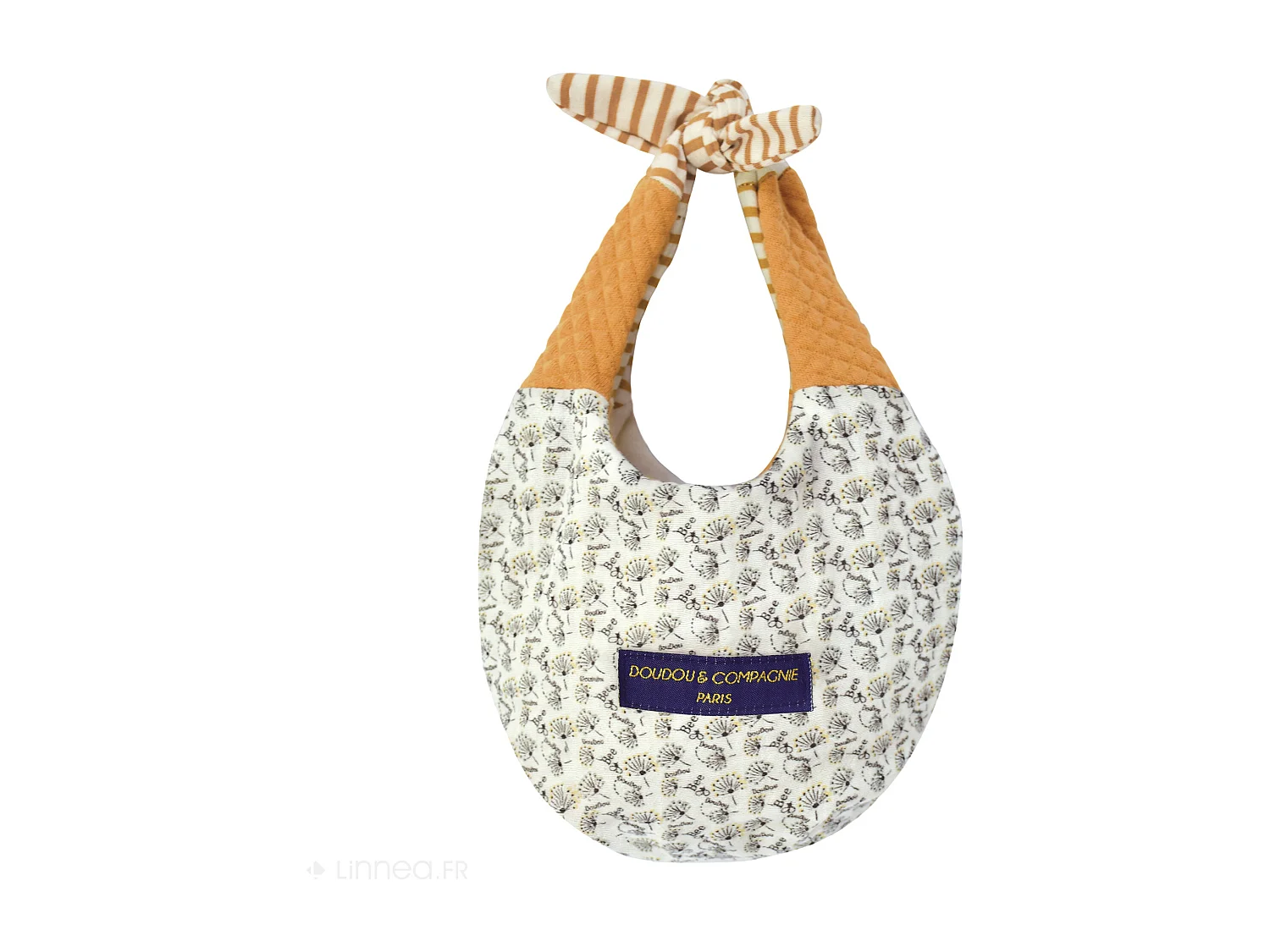 Doudou amusette 30 cm polyester collection LES PETITS FUTÉS ours jaune