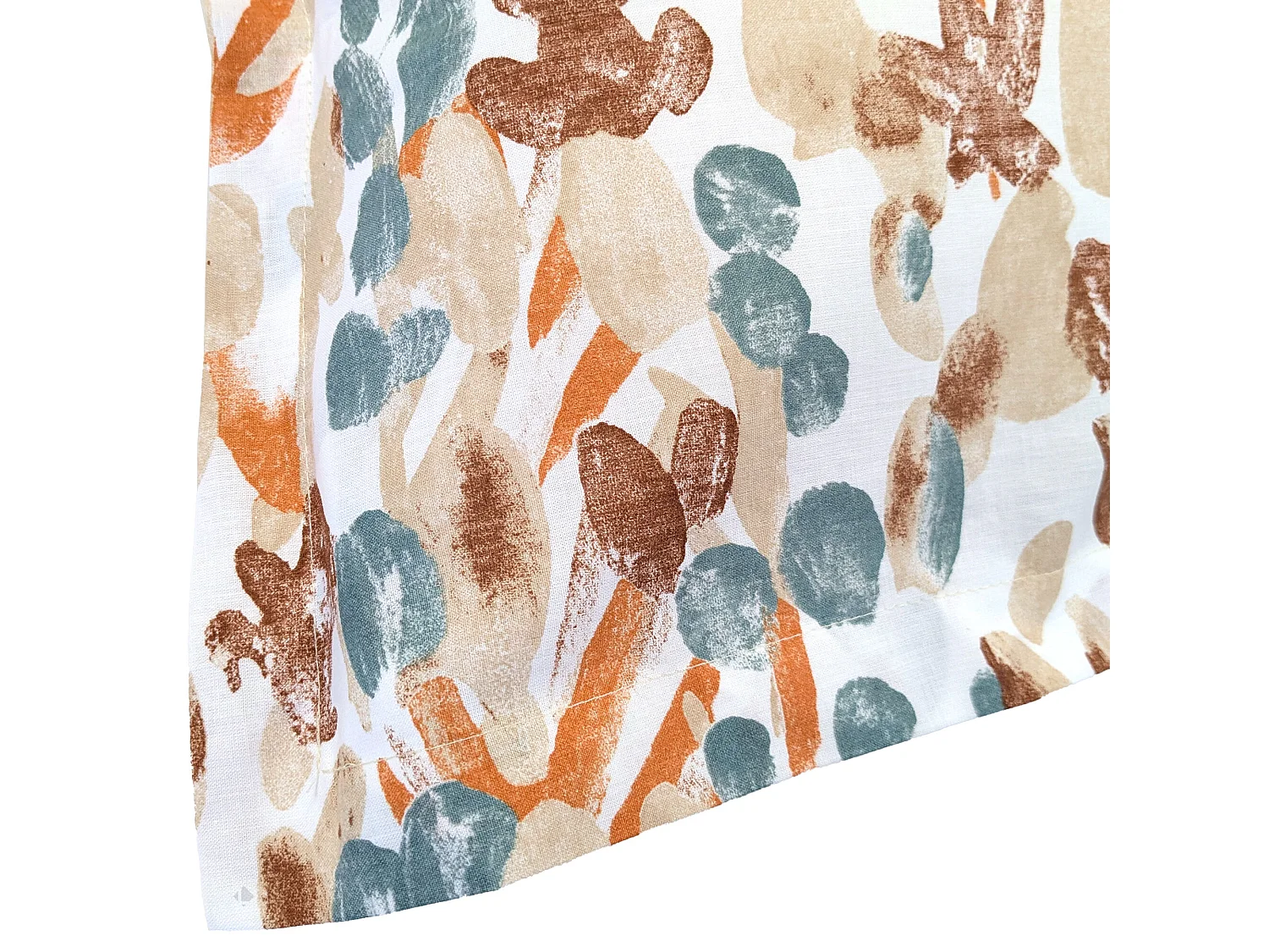 Taie d'oreiller uni 65x65 cm en coton ÉVASION pêche écru