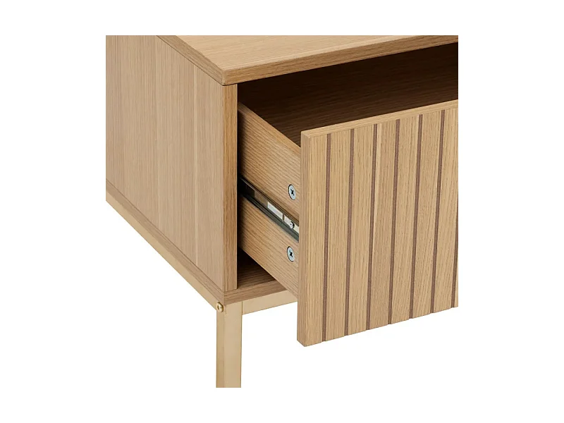 Table Basse Avec Tiroir "Tasso" 100cm Naturel