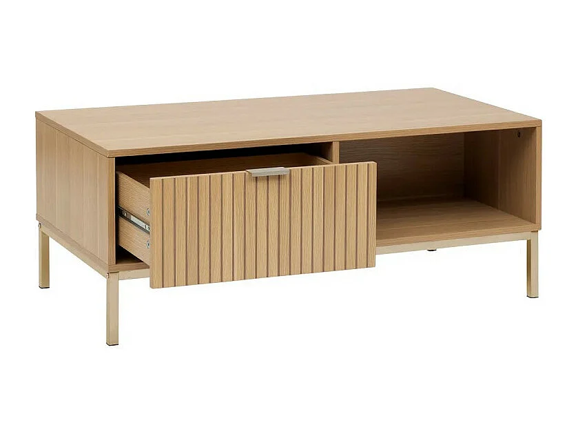 Table Basse Avec Tiroir "Tasso" 100cm Naturel