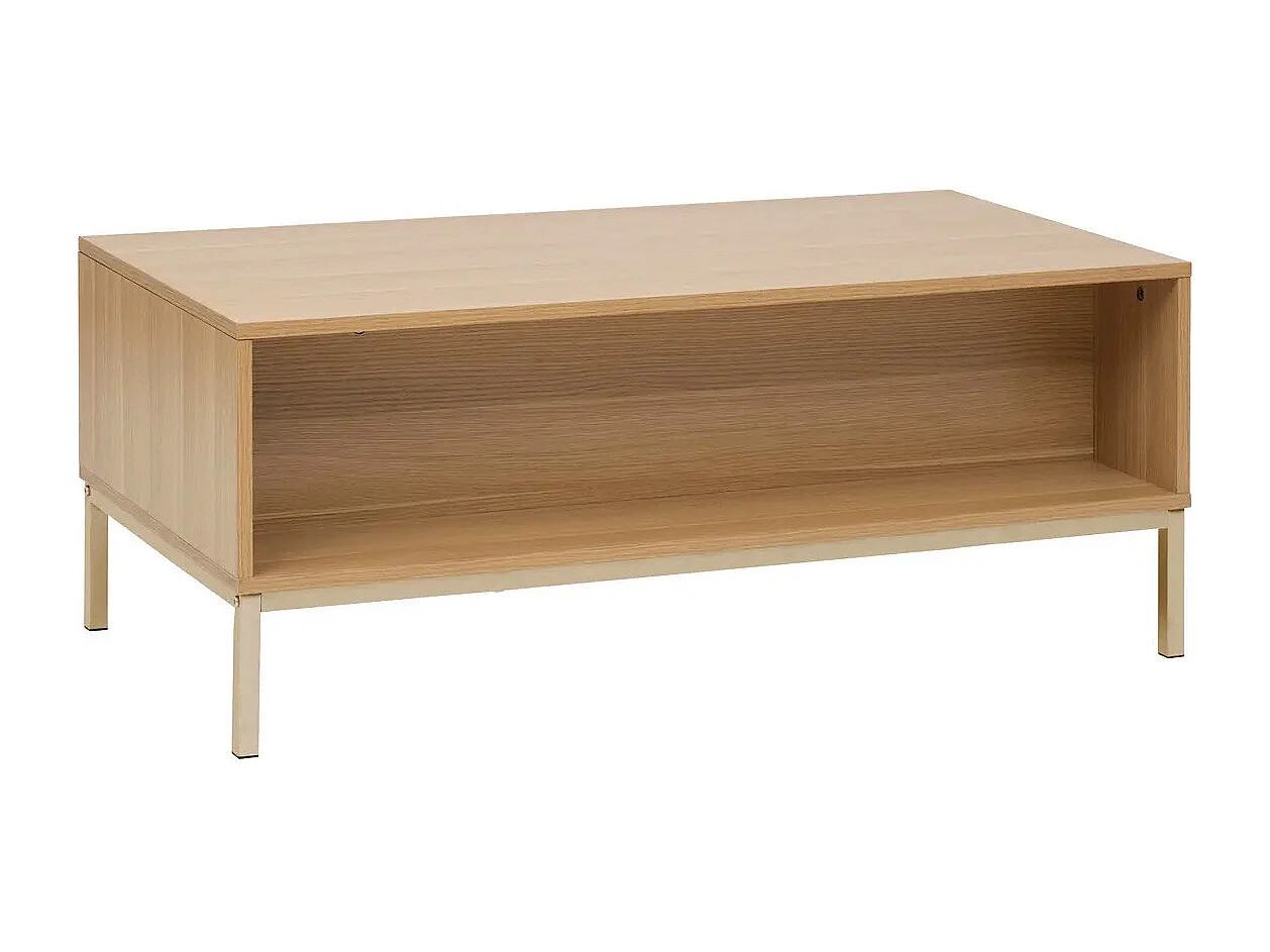 Table Basse Avec Tiroir "Tasso" 100cm Naturel