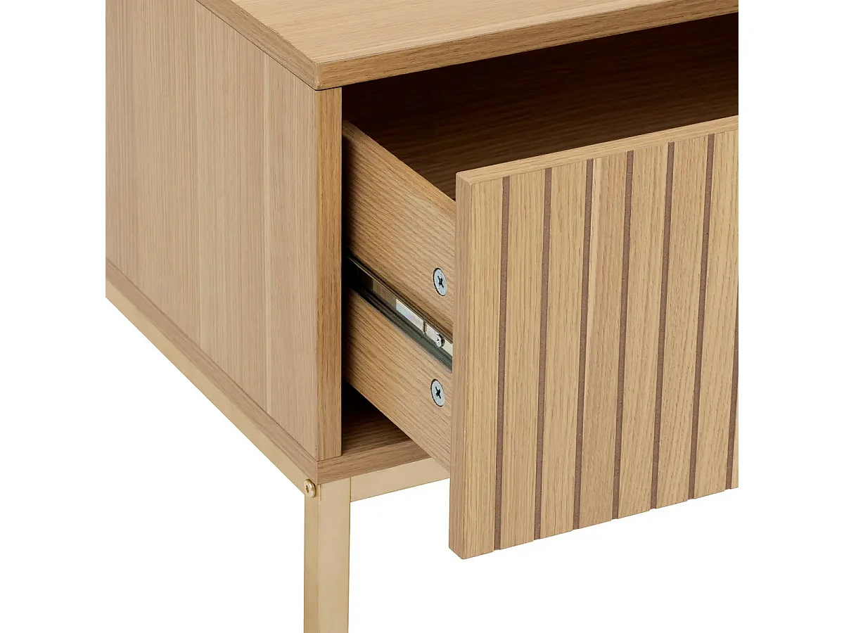 Table Basse Avec Tiroir "Tasso" 100cm Naturel