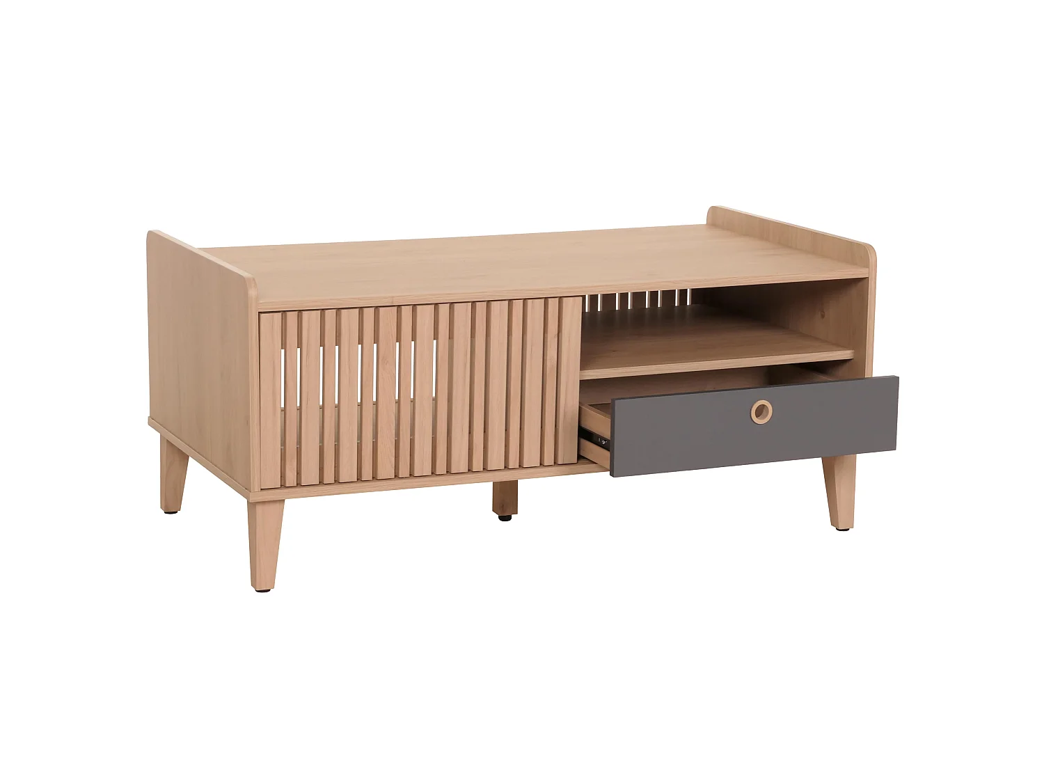 Salontafel MCW-M48,  beige, lade grijs