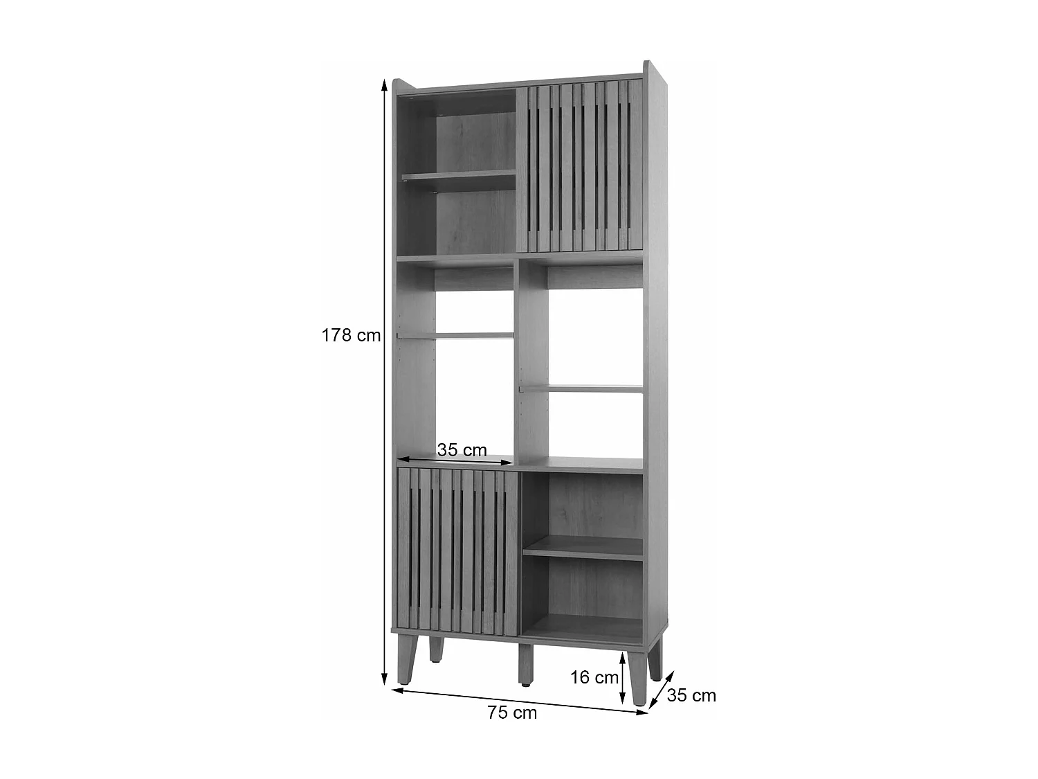 Étagère à livres MCW-M48,  naturel