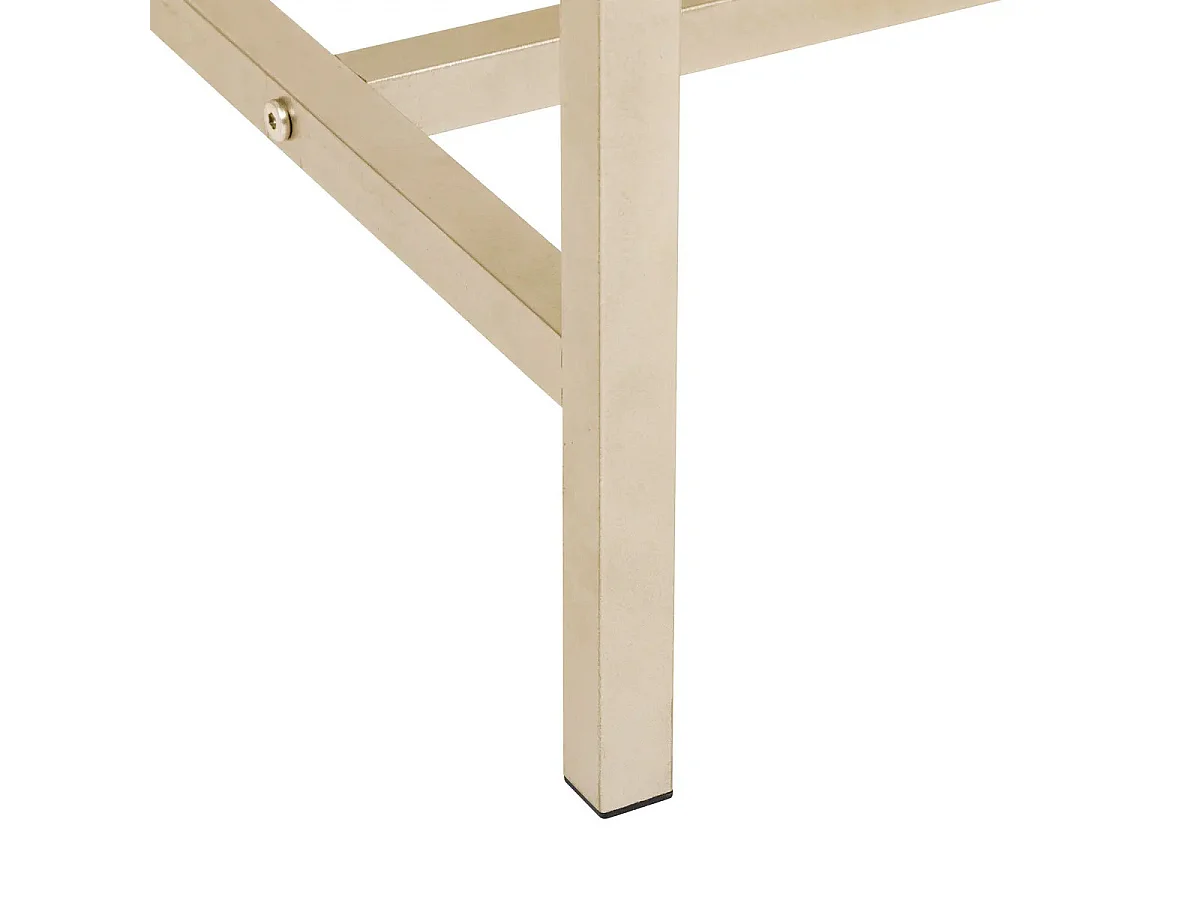 Consola Tasso 2 cajones natural/dorado 80,5x90x35 cm