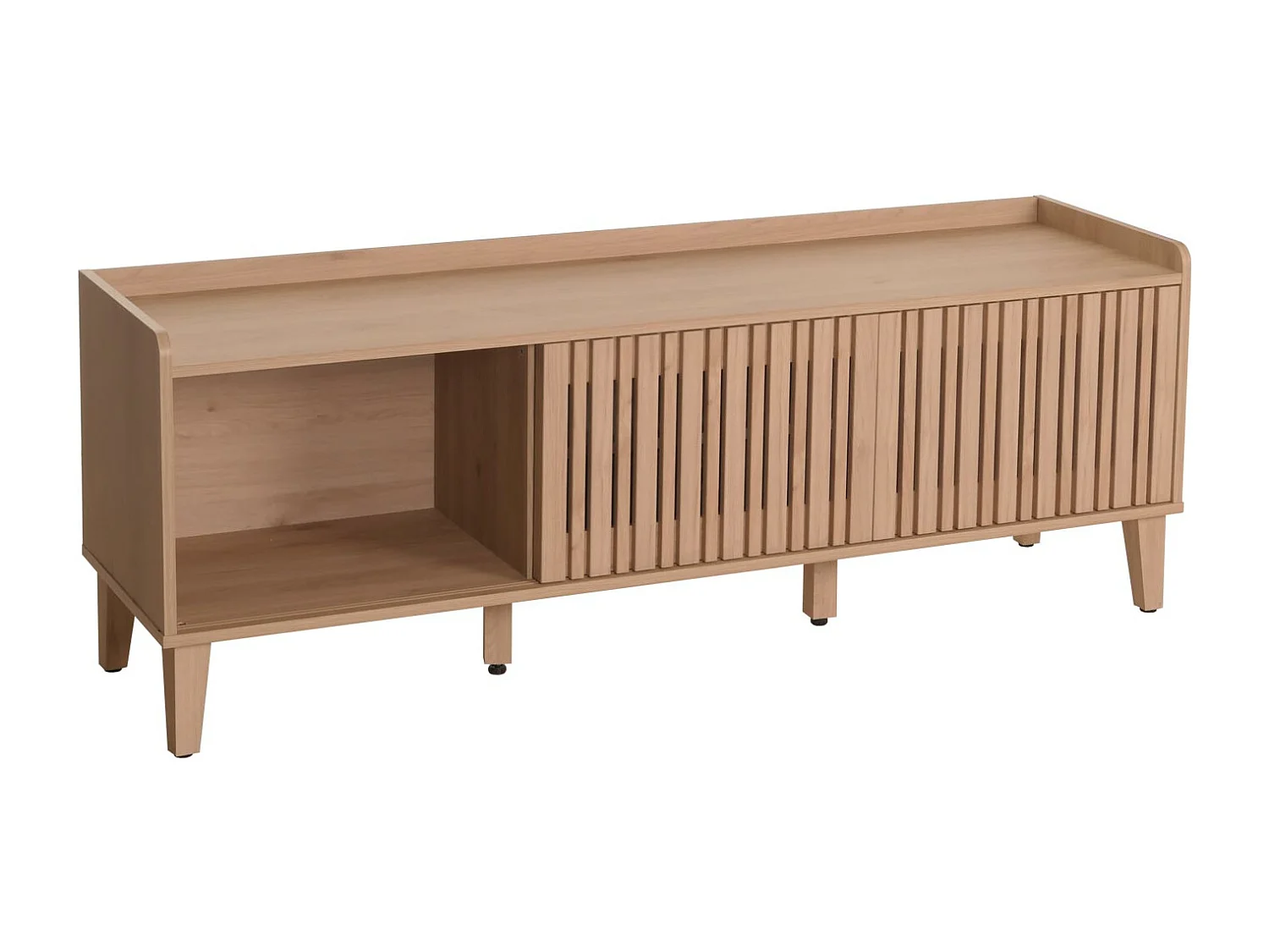 Meuble TV MCW-M48,  beige, Tiroir gris