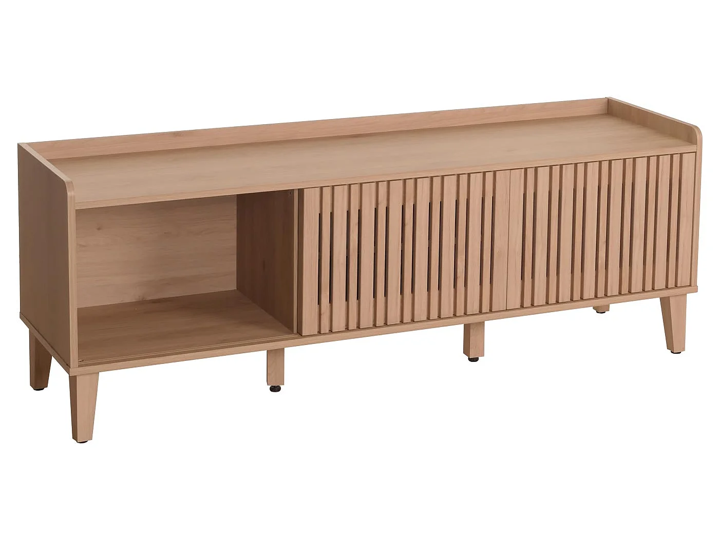 Stojak TV MCW-M48,  beżowy, szuflada szara