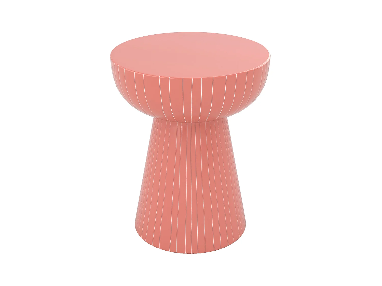 Tavolino rotondo in metallo rosa D34,5 cm - Sidonie