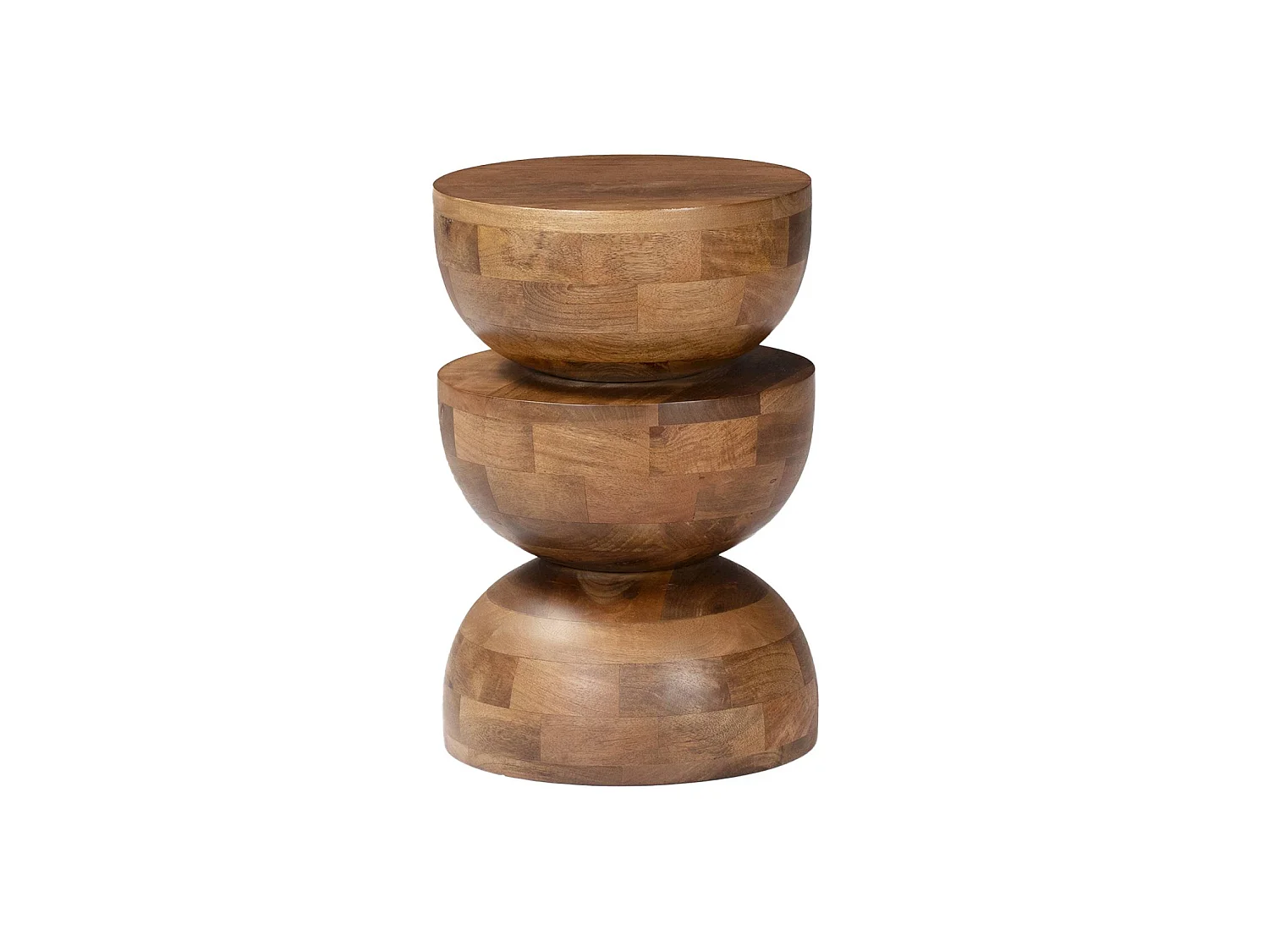 Mesa auxiliar de madera de mango nogal