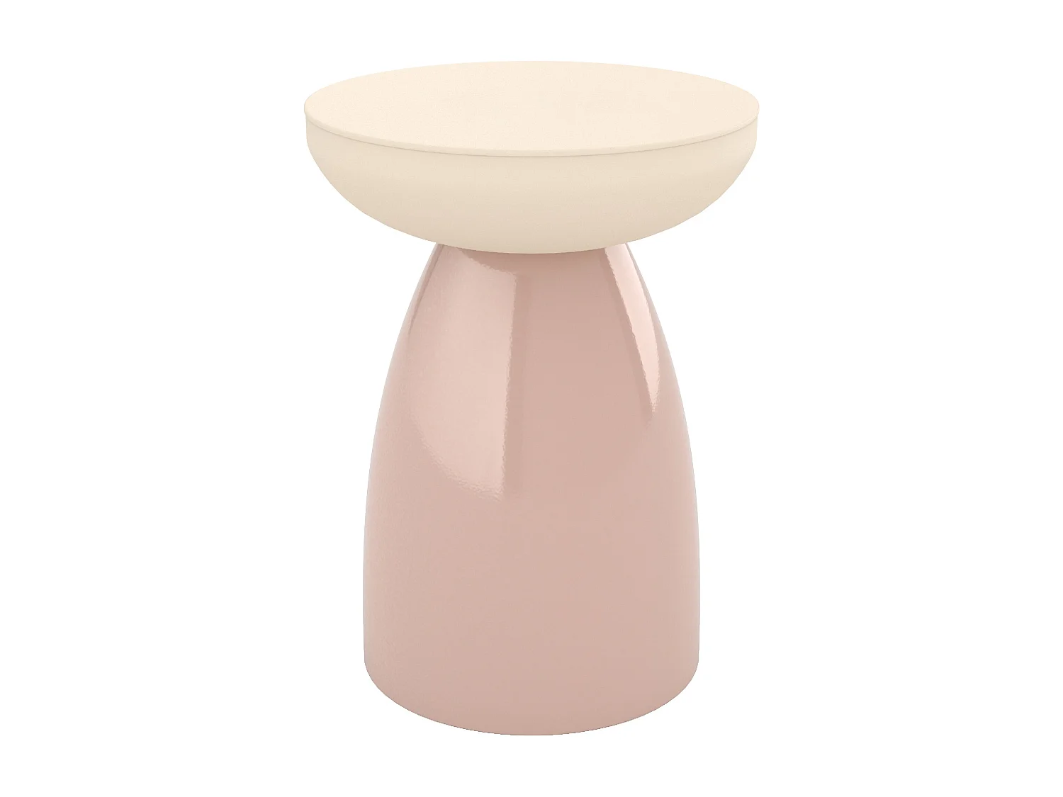 Table d'appoint ronde en métal rose D40 cm - Colette
