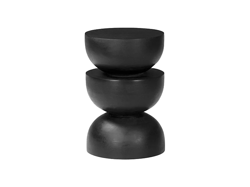 Mesa auxiliar de madera de mango negro