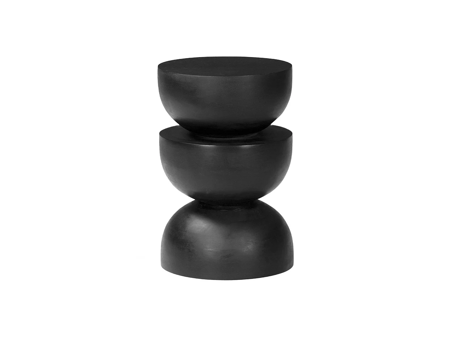 Mesa auxiliar de madera de mango negro