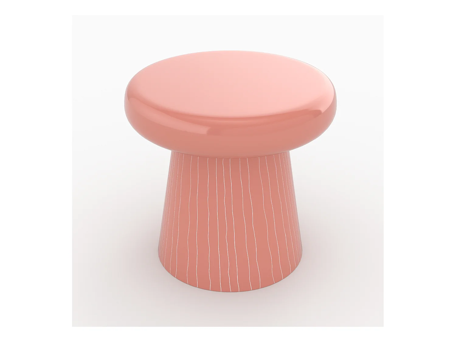 Table d'appoint ronde en métal rose D41 cm - Rosalie