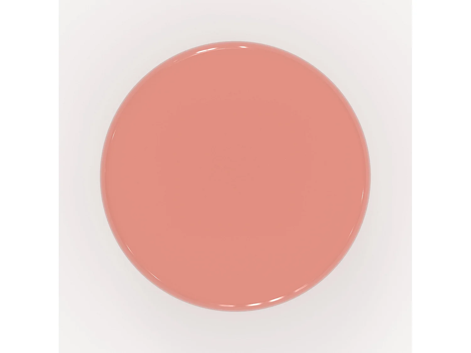 Mesa auxiliar redonda de metal rosa - Rosalie