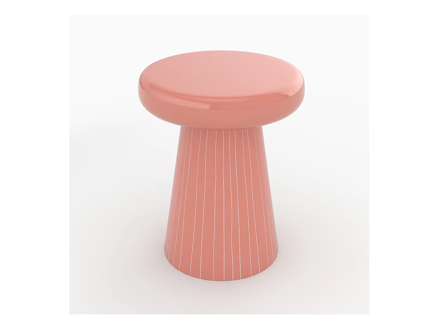 Table d'appoint ronde en métal rose D40 cm - Adélie