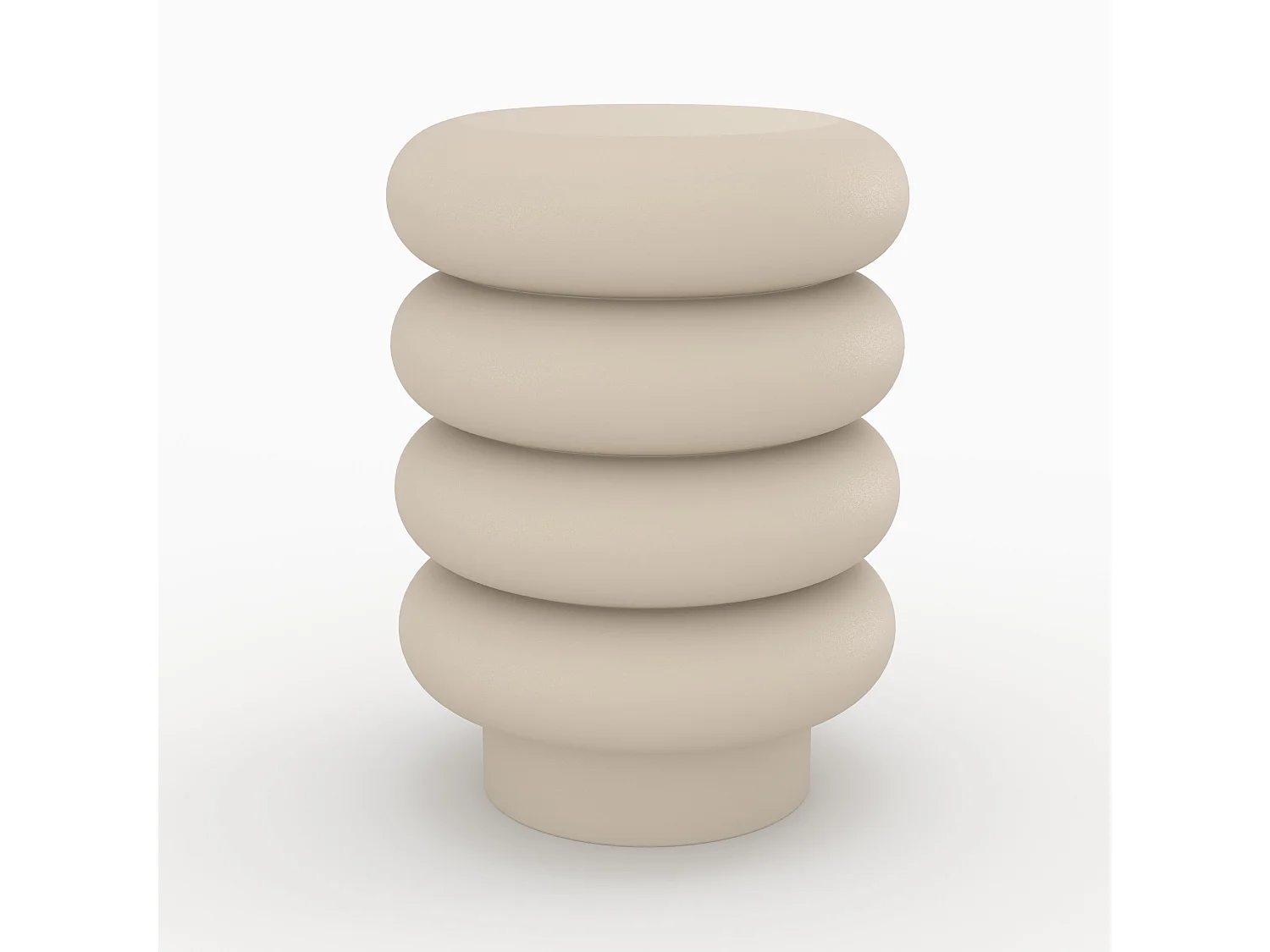 Taburete redondo de metal gris - Félicie