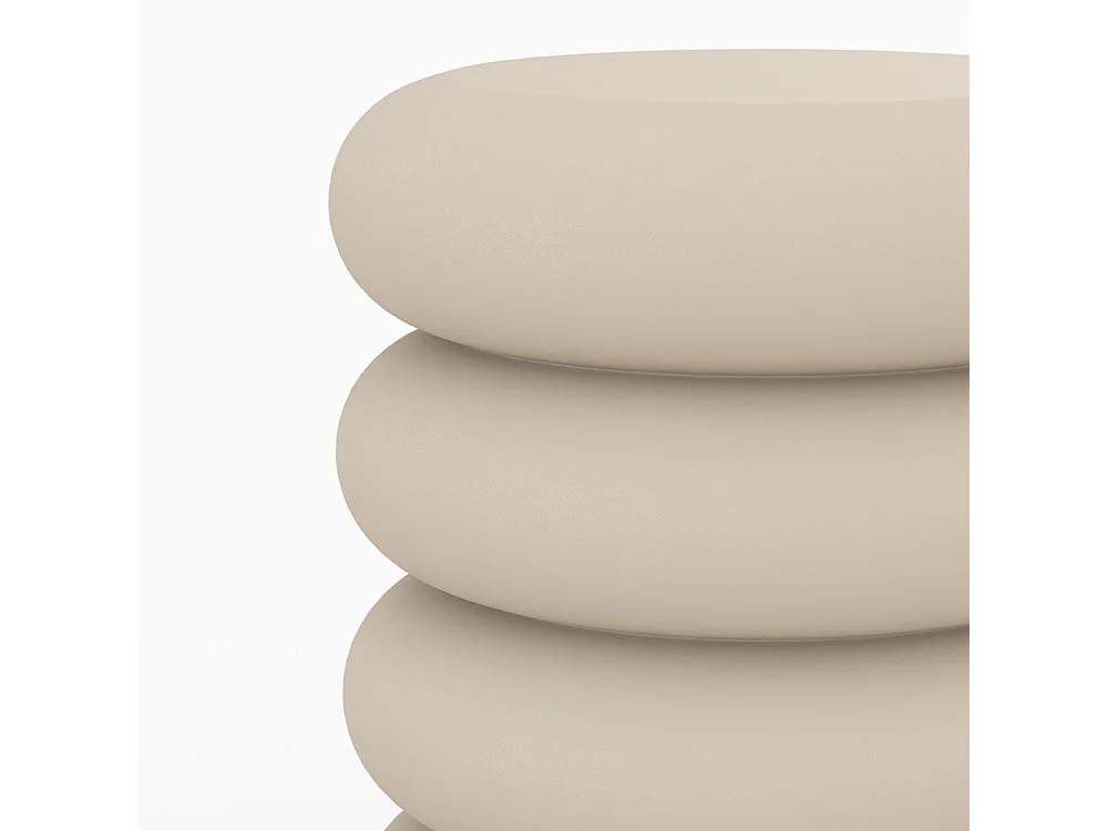 Taburete redondo de metal gris - Félicie