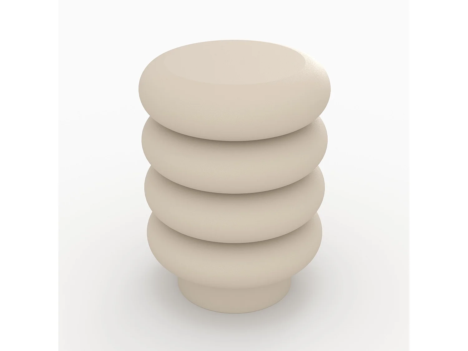 Taburete redondo de metal gris - Félicie