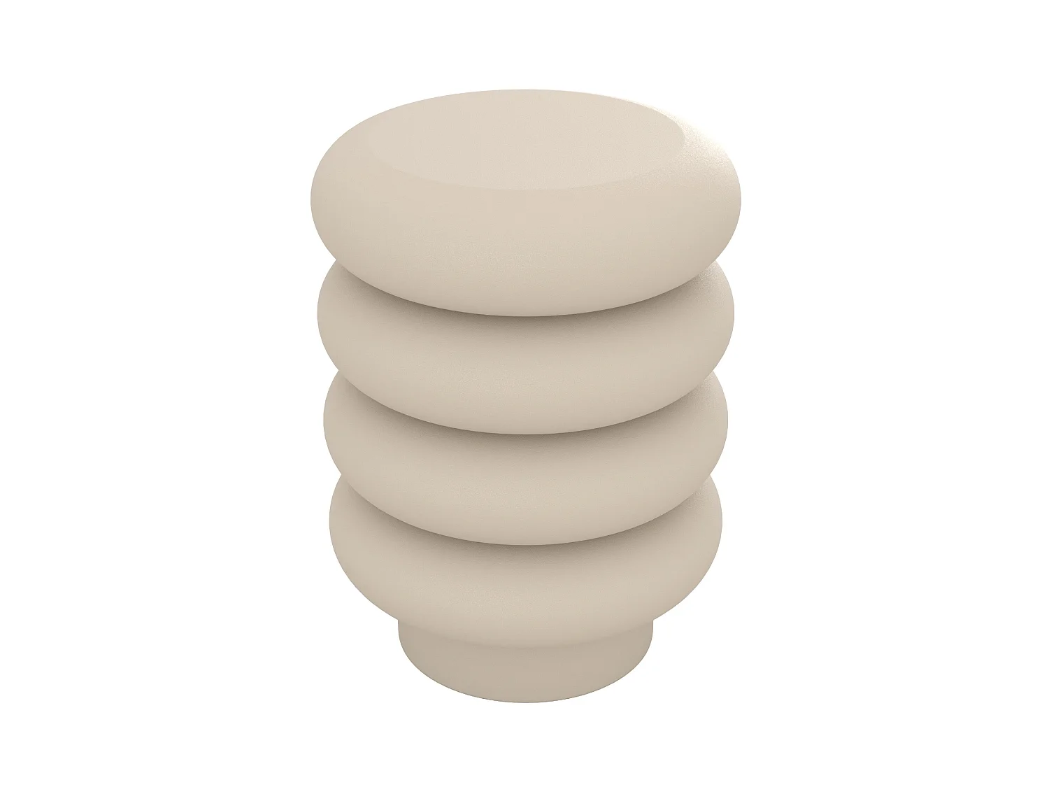 Taburete redondo de metal gris - Félicie