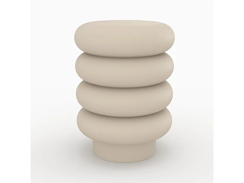 Tabouret rond en métal gris H41 cm - Félicie