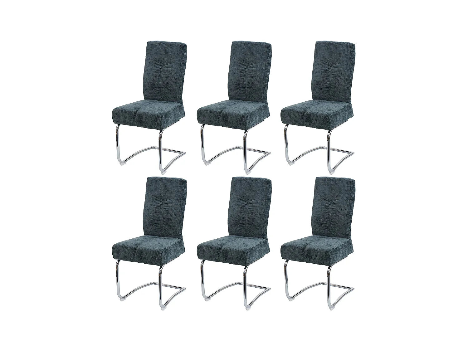 Eetkamerstoel MCW-G56 (set van 6),  blauw-groen