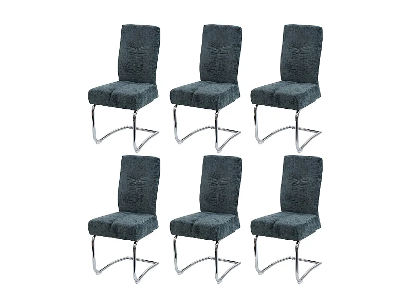 Chaise de salle à manger MCW-G56 (lot de 6),  bleu-vert