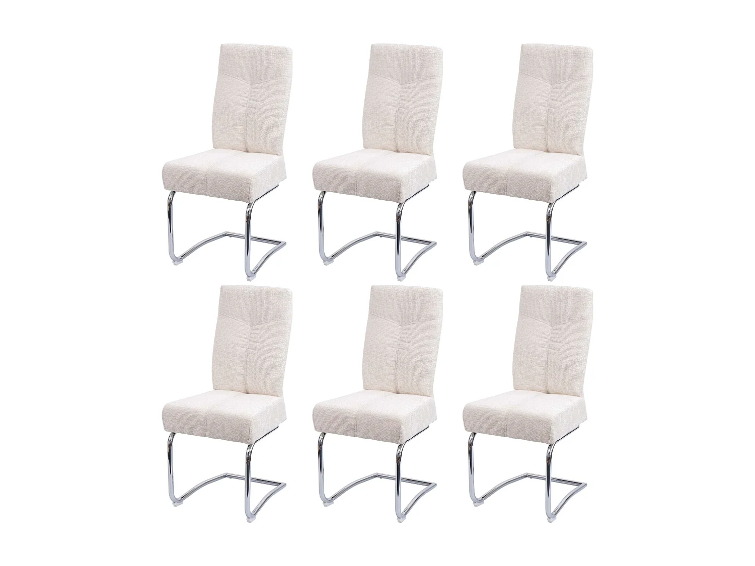 Chaise de salle à manger MCW-G56 (lot de 6),  crème