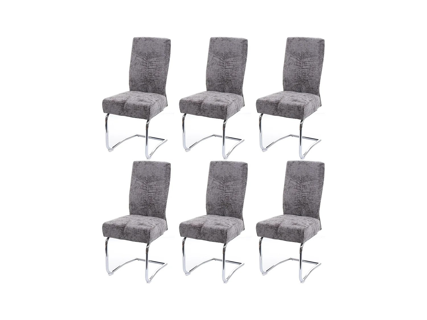 Chaise de salle à manger MCW-G56 (lot de 6),  gris foncé