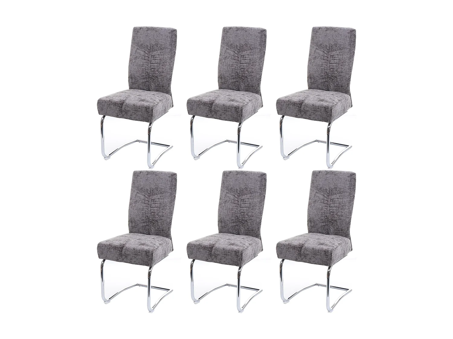 Cadeira de sala de jantar MCW-G56 (conjunto de 6),  cinza escuro