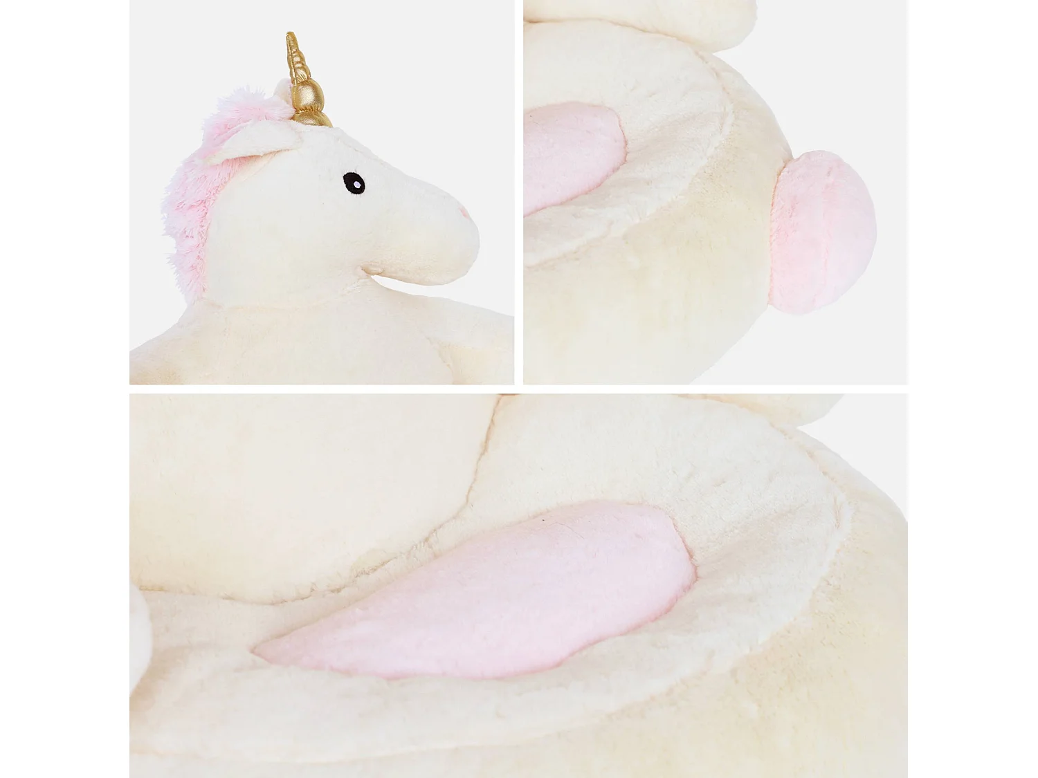 Sillón unicornio para niños rose / blanc