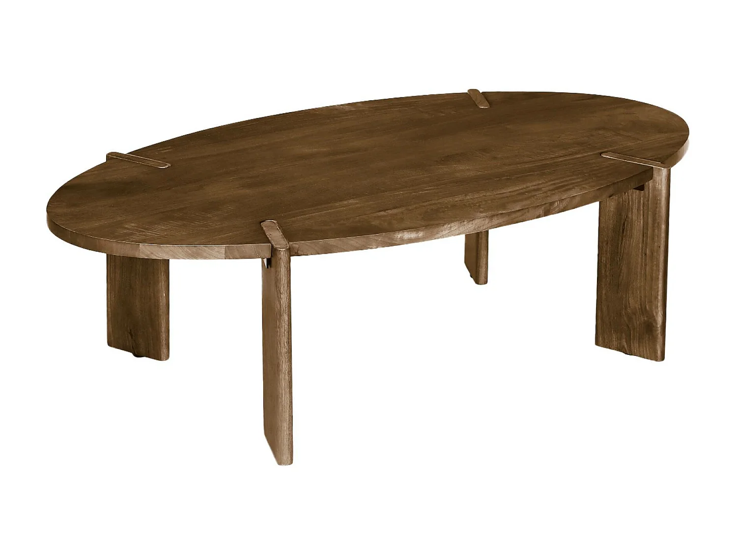 Tavolino ovale in legno di mango massiccio 120 cm i sweeek