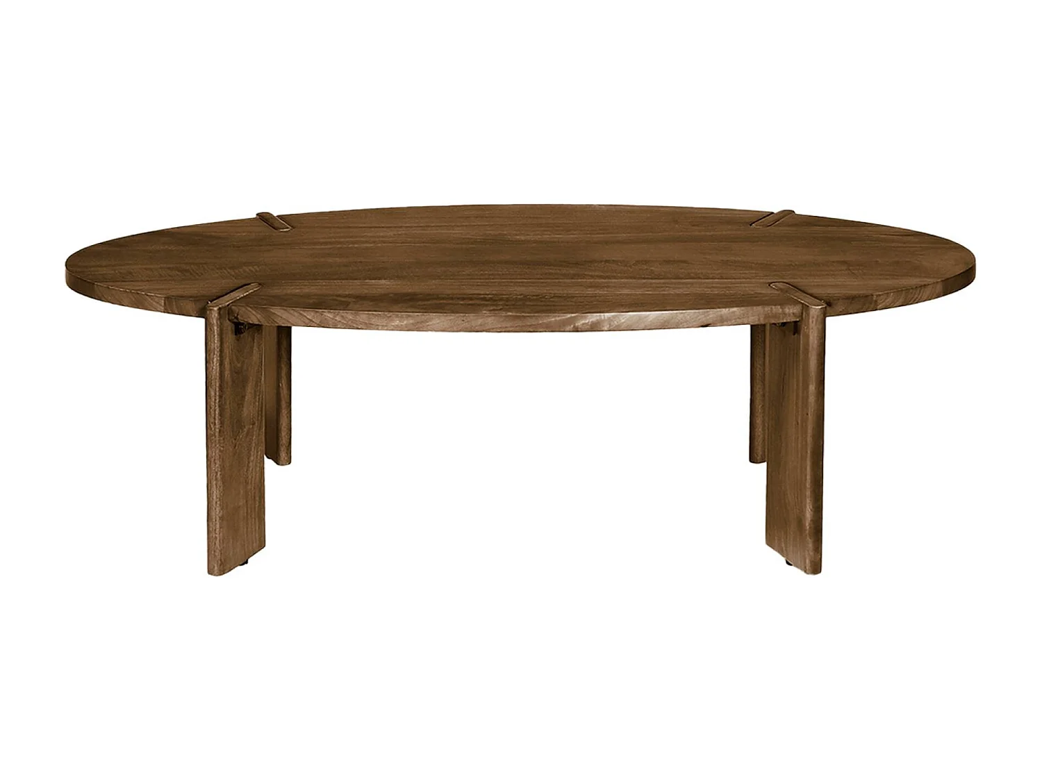 Tavolino ovale in legno di mango massiccio 120 cm i sweeek