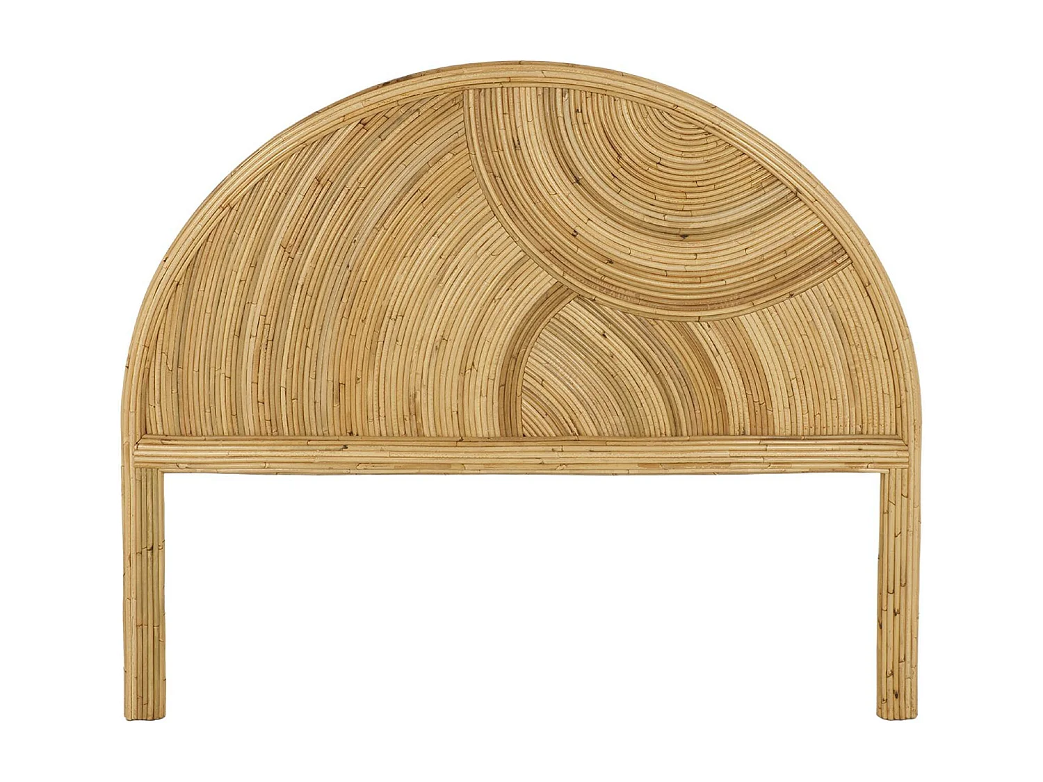 Testata in rattan naturale, baya, marrone naturale, 140x4.5x115 cm