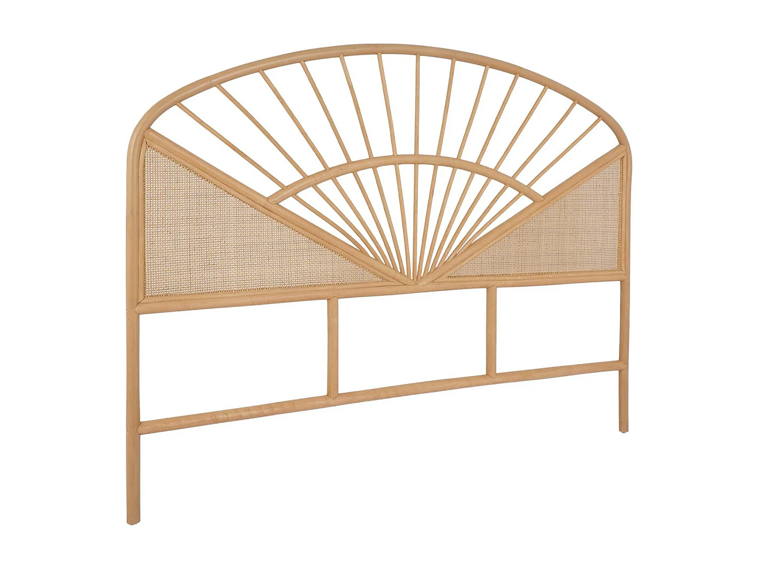 Testata in rattan naturale e canna da zucchero, tomia, marrone