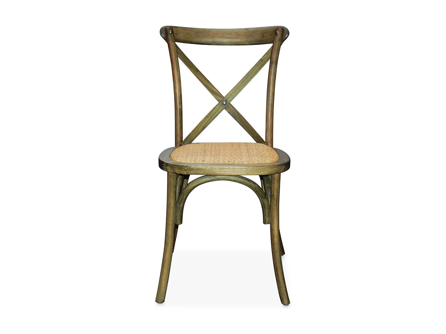 Set di 4 sedie da bistrot vintage in legno, marrone