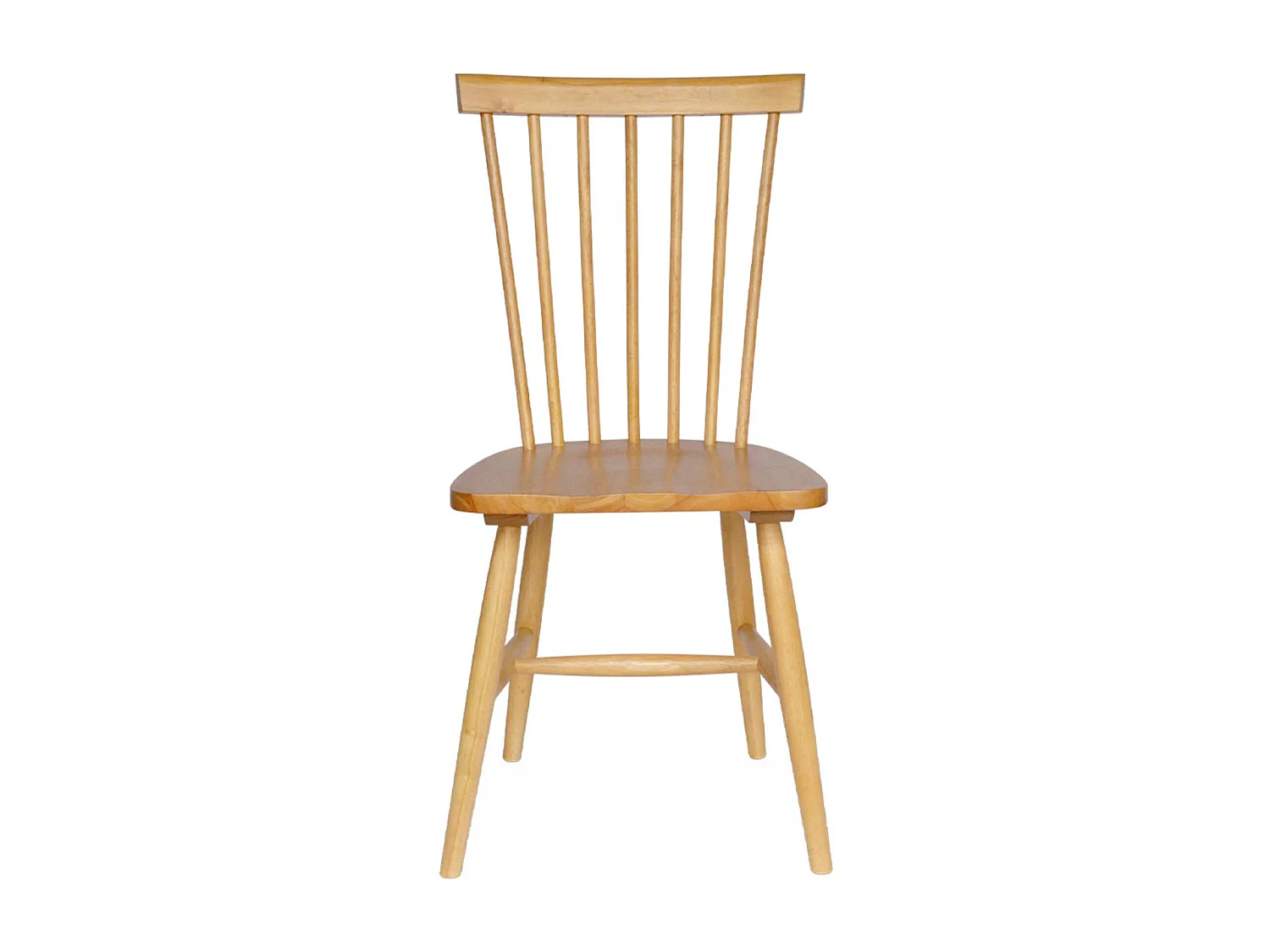 Set di 4 sedie a doghe in legno di gomma naturale | sweeek