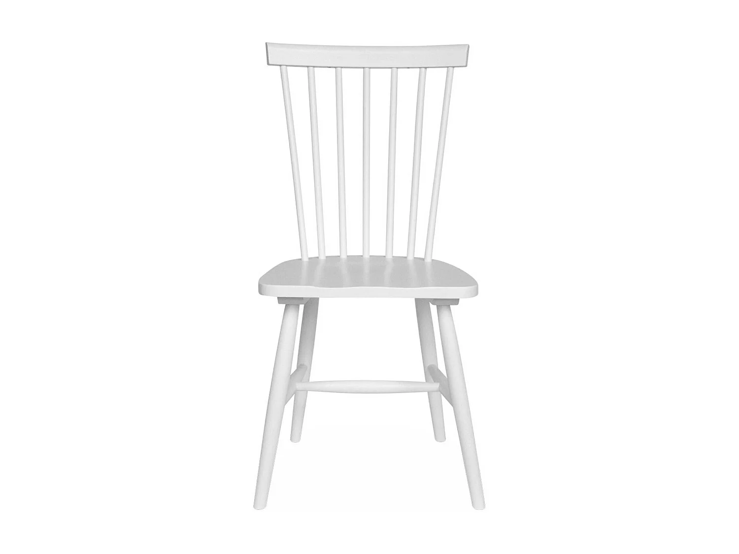 Set di 4 sedie in legno di hevea, bianco