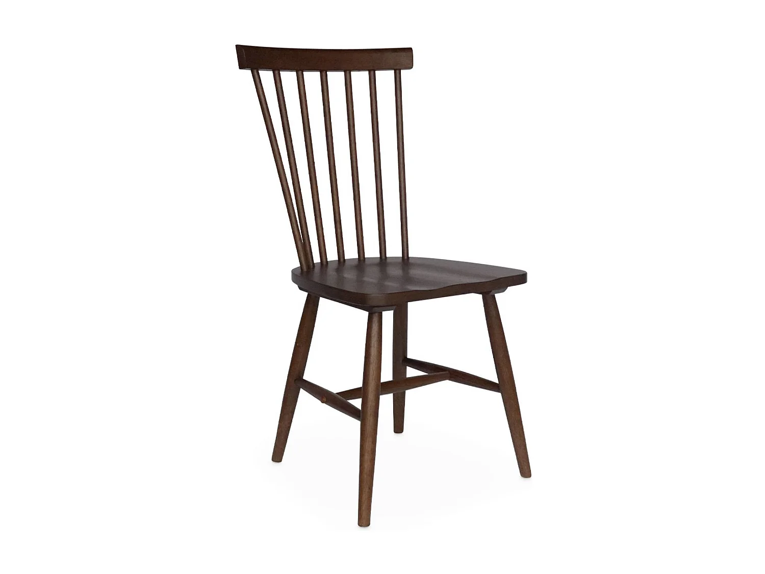 Set di 4 sedie in legno di hevea, marrone