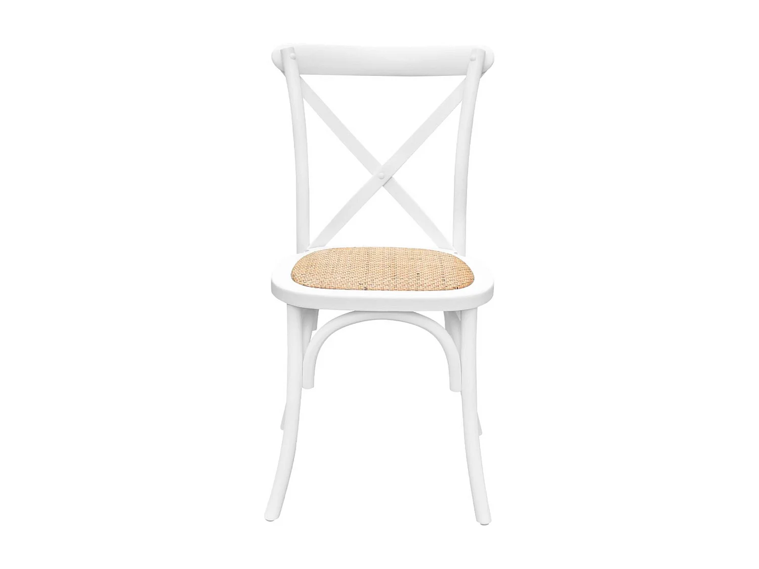 Silla de bistró vintage de madera, set de 4 blanco