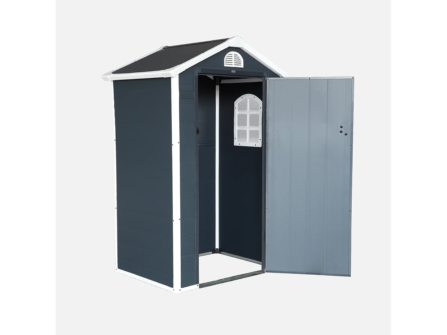 Casetta da giardino in plastica, struttura in alluminio, 1.39m²,