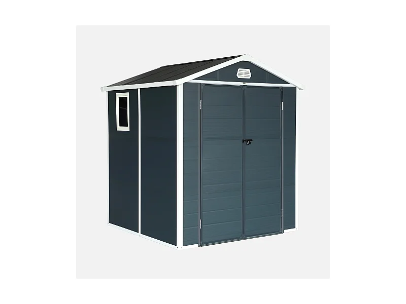 Casetta da giardino in plastica, struttura in alluminio, 3.65m²,