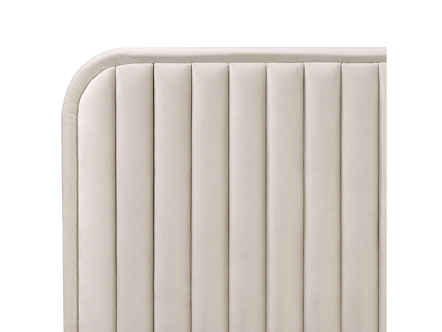 Lit avec sommier Velours BRIN 140 x 200 cm Beige