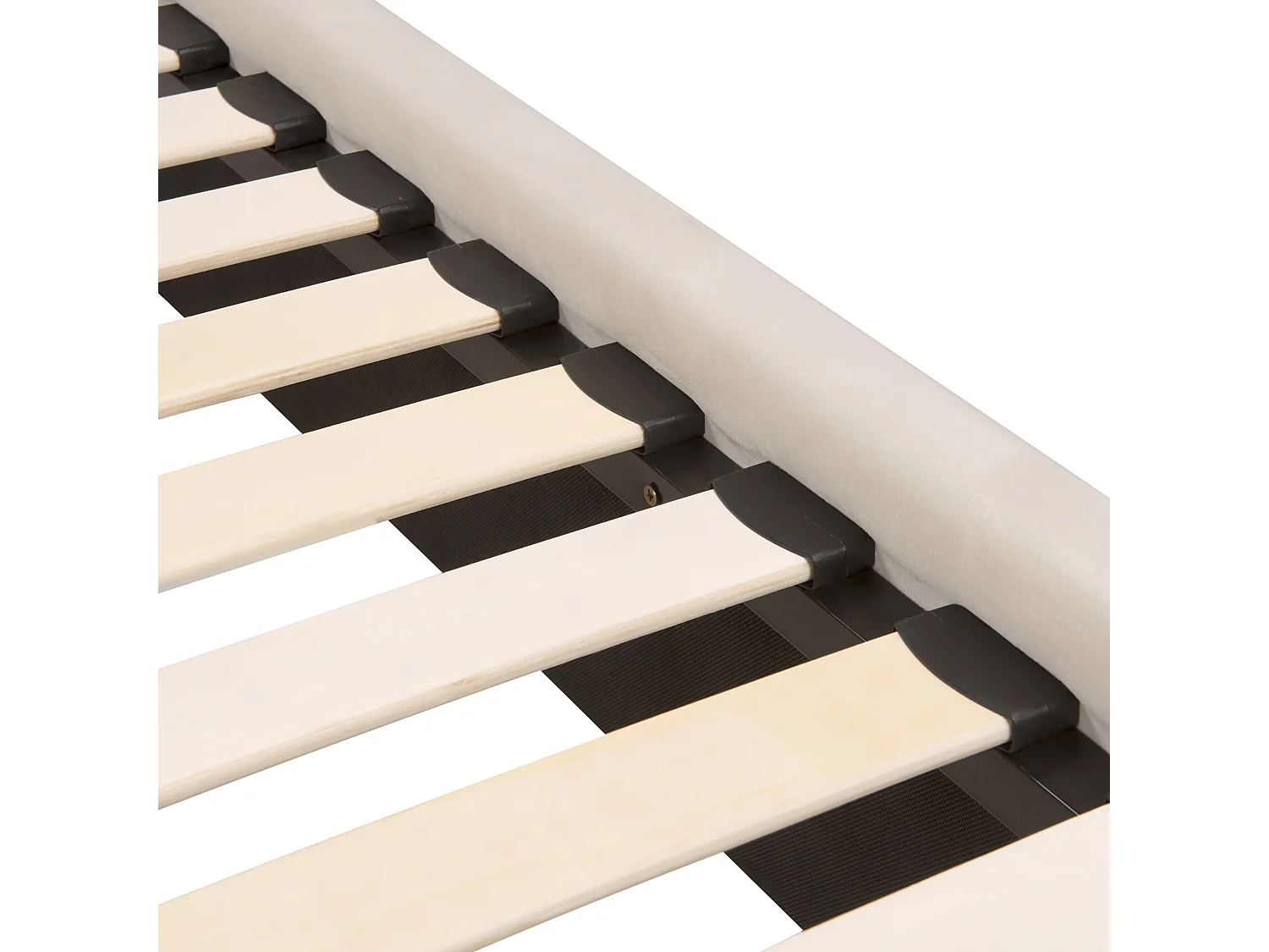 Lit avec sommier Velours BRIN 140 x 200 cm Beige