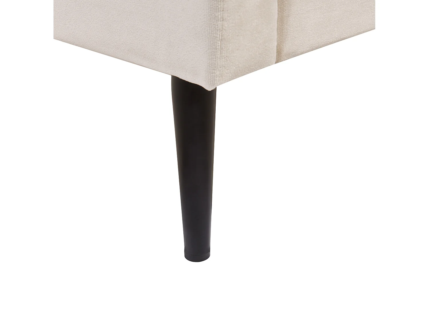 Lit avec sommier Velours BRIN 140 x 200 cm Beige