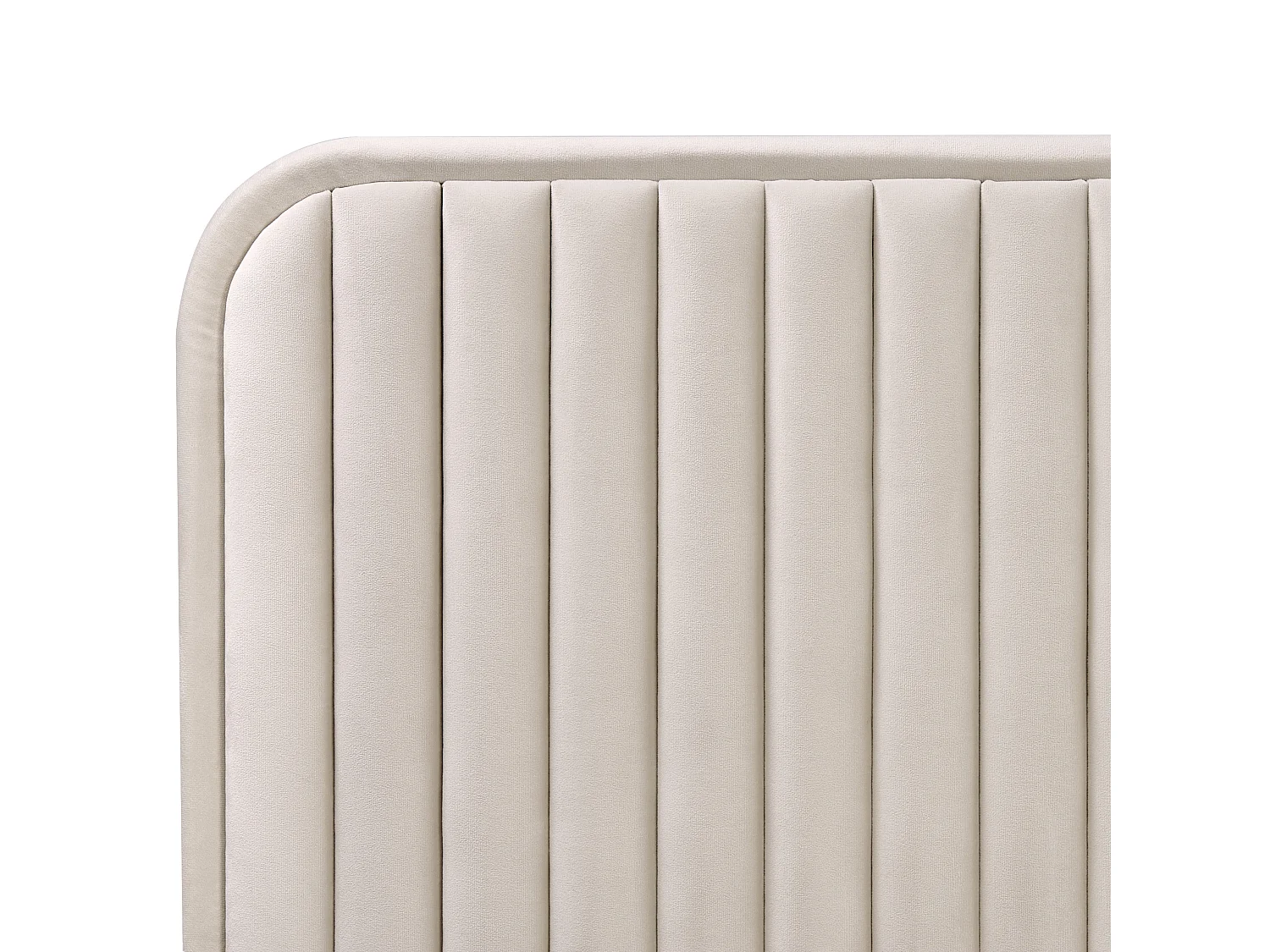 Bett mit Lattenrost Samtstoff BRIN 140 x 200 cm Beige